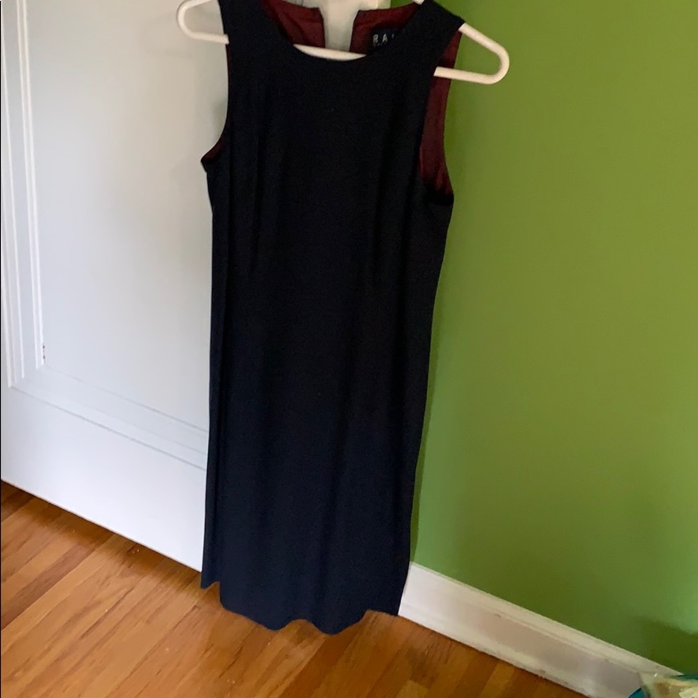 Short navy sleeveless dress